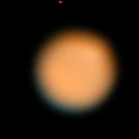 Mars am 23. August 2003 um 23:03:04 UT mit dem 63,5cm/f5 Newton der GvA Hamburg