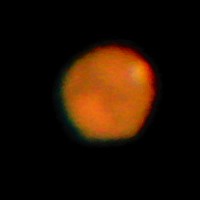 Mars am 25. August 2003 um 22:04:08 UT mit  dem 63,5cm/f5 Newton der GvA Hamburg