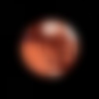 Mars am 25. August 2003 um 22:04:08 UT mit dem Programm Guide, unscharf gerechnet