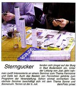Der Bericht im Wittinger Wochenanzeiger vom 5. Mrz 2003, S. 3