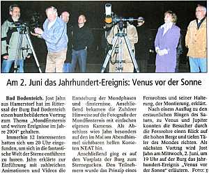 Allgemeine Zeitung Dienstag, 4. Mai 2004, Nr. 103, Seite 25