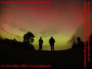 29.10.2003, 23:11:05 MEZ, t=60s, f/4.4, Weitwinkel, ISO 800, Bendorf (Itzehoe), Foto: Jost Jahn